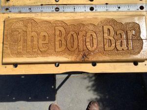 Charles Strange Engraver Wood Sign Bar Garden